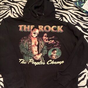 The Rock "The People's Champ" Black Graphic Hoodie